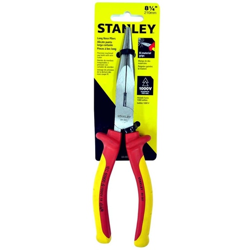 [12417] PINZA STANLEY LARGA ELECTRICISTA 8 1/4  (84-007) 1000 V