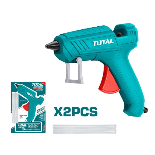 [14751] PISTOLA SILICONA 100W 120V TOTAL (UTT101116) ( BARRA GRUESA )