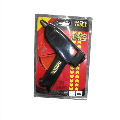 [21082] PISTOLA SILICONA GRANDE SUKRA 40W NEGRA (10234)