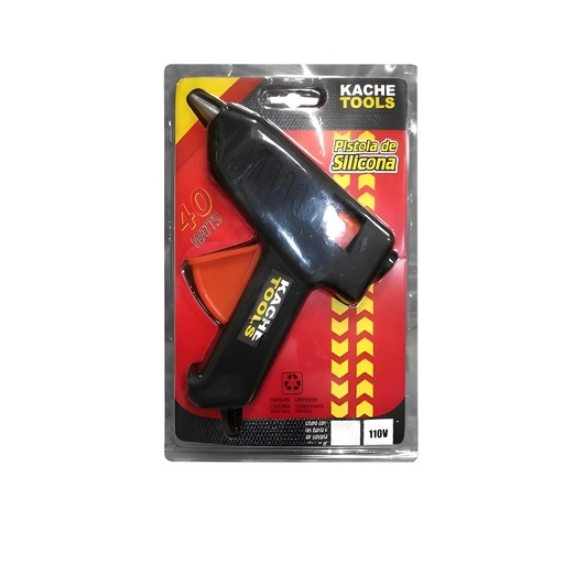 [21078] PISTOLA SILICONA PEQUEÑA SUKRA 10W NEGRA (10233)