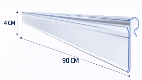 [E79] PORTA PRECIOS PLASTICO LARGO PARA BANDEJA (895X40-MM) (HT90393)