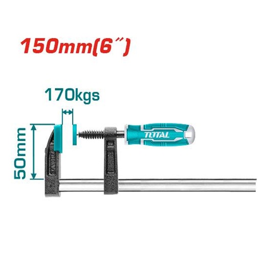 [14873] PRENSA SARGENTO EN F 50X150MM GRADUABLE INDUSTRIAL TOTAL (THT1320501)