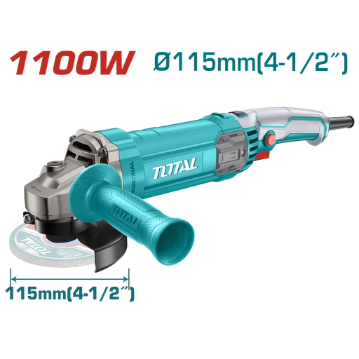 [18744] PULIDORA 4 1/2  1100W INCLUYE MANGO AUXILIAR  INDUSTRIAL TOTAL (UTG110125563)