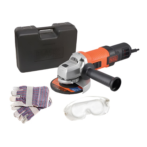 [4766A] PULIDORA BLACK & DECKER 4 1/2 920W + GAFAS Y GUANTES(G720XK -B3)ESTUCHE PLASTICO