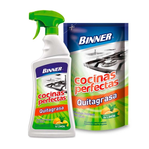 [16440] QUITA GRASA COCINAS PERFECTAS + RESPUESTO 500ML (202971)