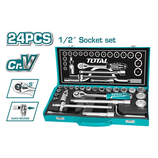 [15352] RACHET CON COPAS 1/2 X 24 PZS INDUSTRIAL TOTAL (THT141253)