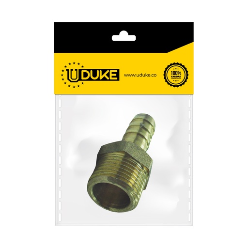 [3634K] RACOR GAS MACHO BRONCE 1/2X3/8 PQT X 1 UDUKE