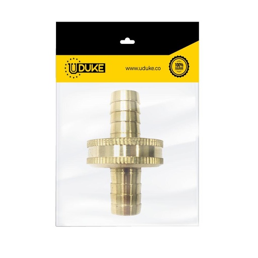 [1507K] RACOR MANGUERA BRONCE 1/2 SIN OREJA PQT X 1 UDUKE