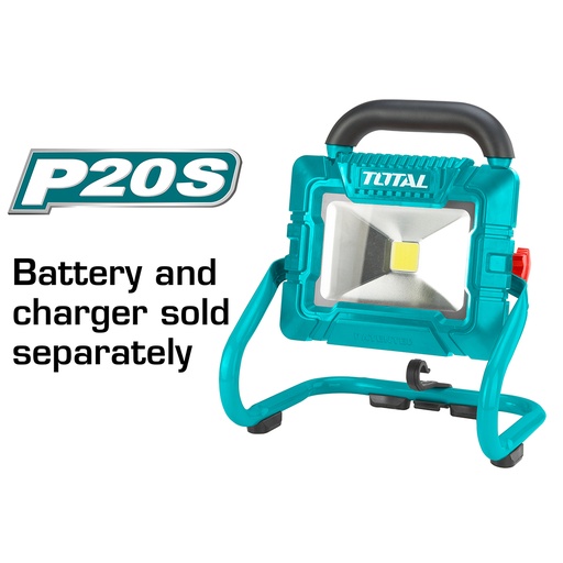 [15093] REFLECTOR INALAMBRICO 20W 1800 LUMENES BATERIA Y CARGADOR NO INCLUIDO TOTAL (TWLI2025)