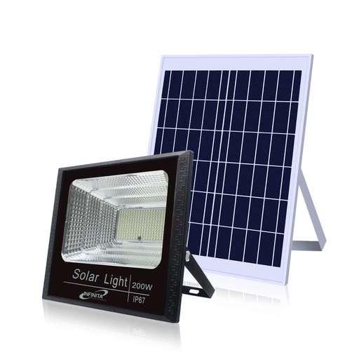 [18727] REFLECTOR LED 200W LUZ DIA + PANEL SOLAR (IP67) (INFRS2-200W)