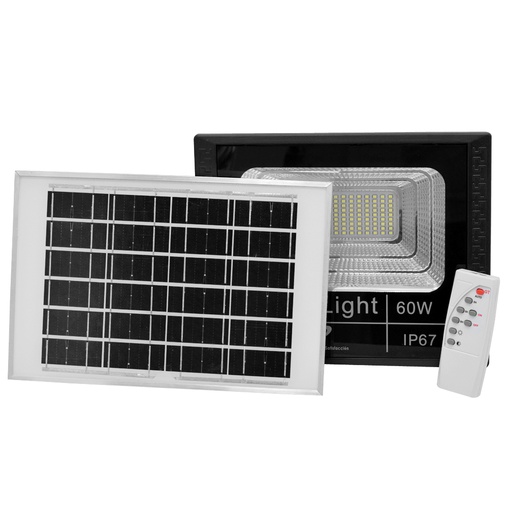 [18729A] REFLECTOR LED 60W LUZ DIA + PANEL SOLAR (IP65) (INFRS2-60W)