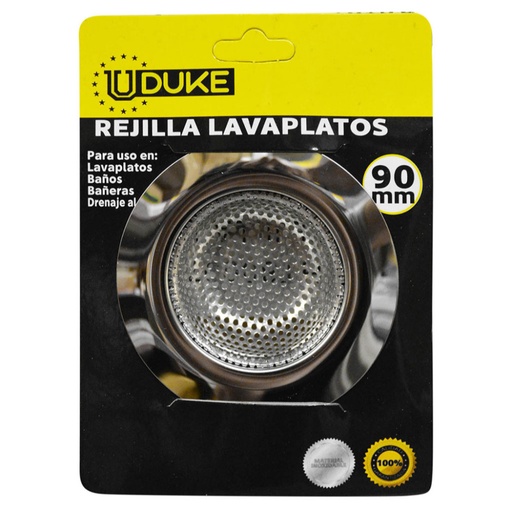 [10985] REJILLA LAVAPLATOS UDUKE ACERO INOXIDABLE 3 (90MM) (HT80097)