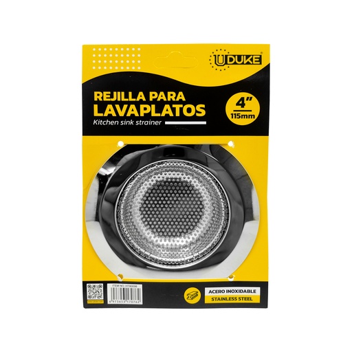 [10986] REJILLA LAVAPLATOS UDUKE ACERO INOXIDABLE 4 (115MM) (HT80098)
