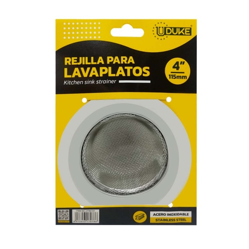 [10989] REJILLA LAVAPLATOS UDUKE MALLA ACERO INOXIDABLE 4 (115MM) (HT80101)