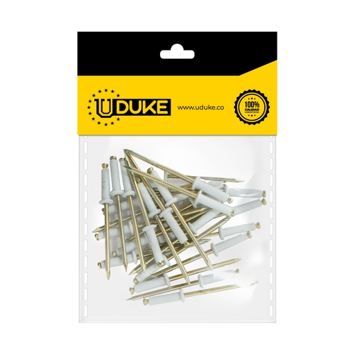 [7964K] REMACHE POP 4-4 (1/8X3/8) BLANCO PQT X 25 UDUKE