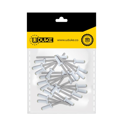 [7966K] REMACHE POP 5-4 (5/32X3/8) BLANCO PQT X 25 UDUKE