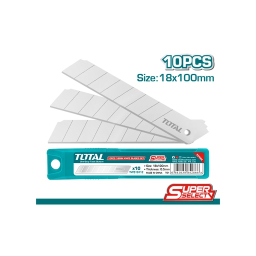 [15534] REPUESTO BISTURI 18 X 100 MM JUEGO X 10 UNIDADES SUPER SELECT TOTAL (THT519112)