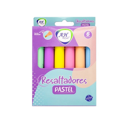 [21189] RESALTADOR AH ROYAL PASTEL  X 6 UNDS (PAC3578)