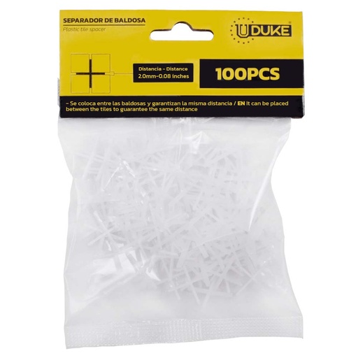 [11042] SEPARADOR DE BALDOSA UDUKE 2MM BOLSA X 100 PCS (HT80172)