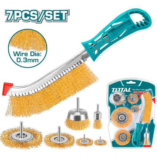 [17392] SET DE CEPILLOS DE ALAMBRE X 7PCS TOTAL (TAC310071)