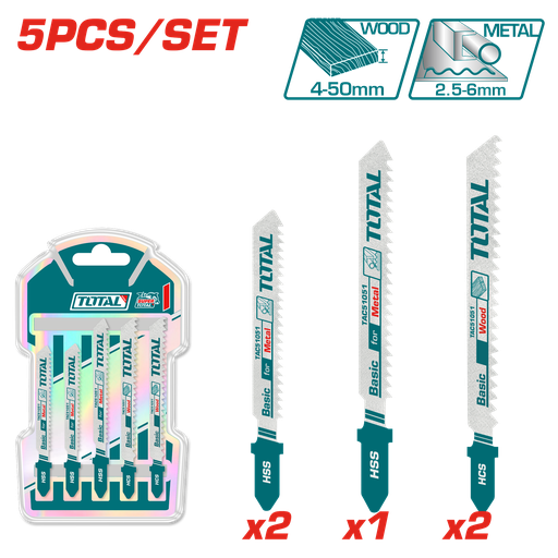 [21126] SET DE SEGUETA SIERRA SABLE X 5  PCS (TAC51051)