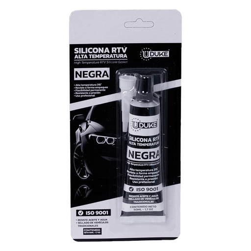 [11006] SILICONA UDUKE 50 ML RTV NEGRA ALTA TEMPERATURA AUTOMOTRIZ (HT80125)