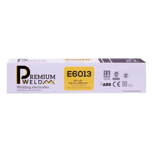 [16109] SOLDADURA DE ELECTRODO 6013 - 1/8 ROJA PREMIUM WELD ( CAJA X 5 KLS)