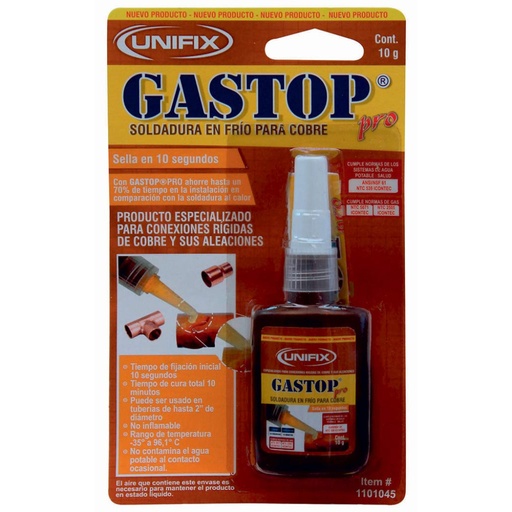 [8684] SOLDADURA EN FRIO PARA COBRE UNIFIX 10G  (GASTOP-PRO) (1101045)