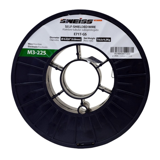 [19463] SOLDADURA FCAW AUTOPROTEGIDA AWS E71T-GS 200MM 10LB 4.5KG SWEISS (0.030/0.8MM) (M3-225)