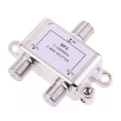 [773A] SPLITTER TV FINO X 2 SALIDAS (5-1000 MHZ) (ESPLITER) (ES202)
