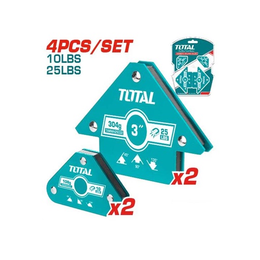 [16259] SUJETADOR MAGNETICO 10 - 25LBS 4 PZS SUPER SELECT TOTAL (TAMWH4062)