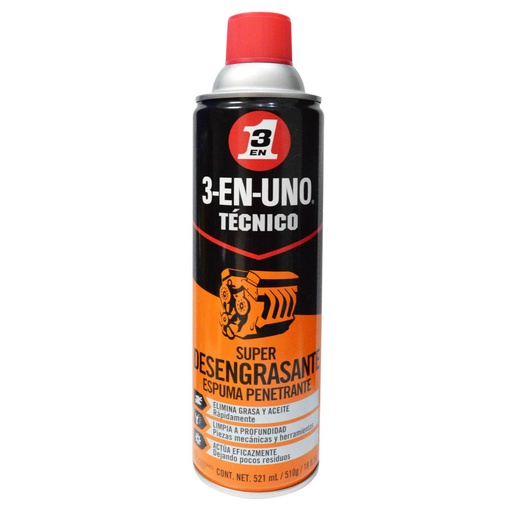[7590] SUPER DESENGRASANTE 3 EN 1 TECNICO ESPUMA 521 ML  (18 ONZ FL)