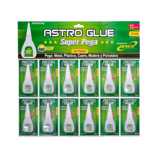[16235] SUPER PEGA ASTRO GLUE CARTON X 12 PCS (8 GRS) 727AS