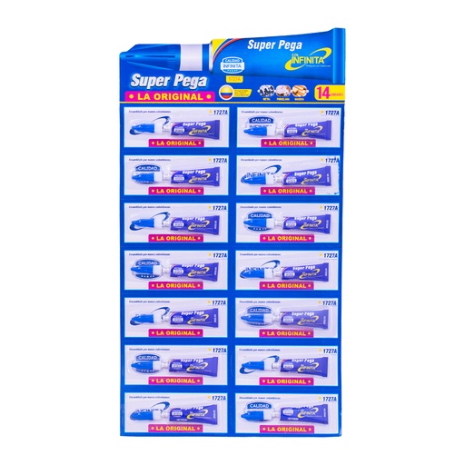 [16234] SUPER PEGA INFINITA CARTON X 14 PCS (5 GRS) 1727A