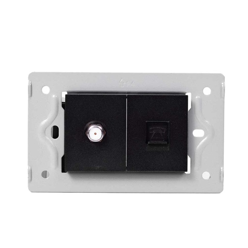 [13157X] SWICHE TIMBRE LUXOR NEGRA INTERCAMBIABLE SIN TAPA (V17-001)