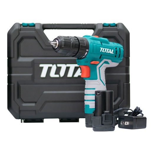 [16247] TALADRO ATORNILLADOR INALAMBRICO 3/8 CAJA PLASTICA INCLUYE 2 BATERIAS SUPER SELECT TOTAL (UTDLI12208)