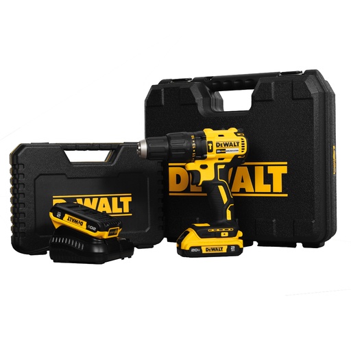 [P15180] TALADRO ATORNILLADOR RECARGABLE DEWALT 2 BATERIAS PERCUTOR 1/2  20V SIN ESCOBILLAS (DCD7781S2A-B3) CAJA PLASTICA + KIT 100 PCS
