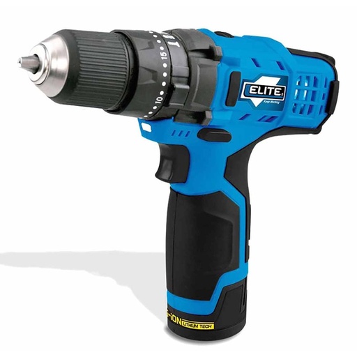 [12480] TALADRO ELITE PERCUTOR INALAMBRICO 3/8 12V CARGA RAPIDA (CID12)