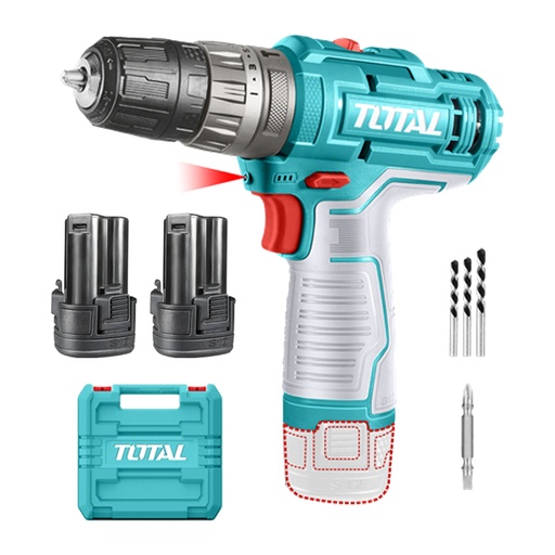 [20399] TALADRO INALAMBRICO 3/8 12V INCLUYE 2 BATERIAS 1.5 AH SUPER TOTAL  (TIDLI12202)