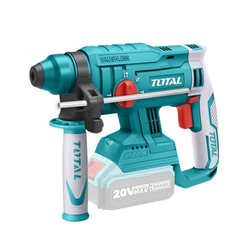 [14931] TALADRO INALAMBRICO PERCUTOR SDS PLUS 5/8 INDUSTRIAL BATERIA Y CARGADOR NO INCLUIDO TOTAL (TRHLI2201)