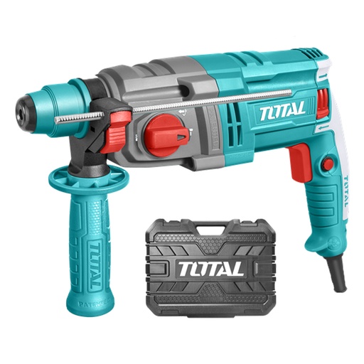 [20384] TALADRO ROTOMARTILLO SDS PLUS 650W 1,7 JOULES 110-120V INCLUYE 2 BROCAS Y 1 JUEGO DE ESCOBILLAS SUPER TOTAL (UTH306236)
