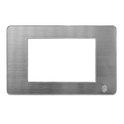 [13166] TAPA LUXOR ACERO INOXIDABLE CUADRADA BORDE CROMADO DUKE ENERGY (V3-02AC)