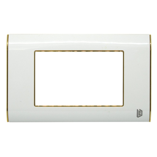 [13961] TAPA LUXOR BLANCA Y BORDE DORADO PERLA DUKE ENERGY (V18-02BD)