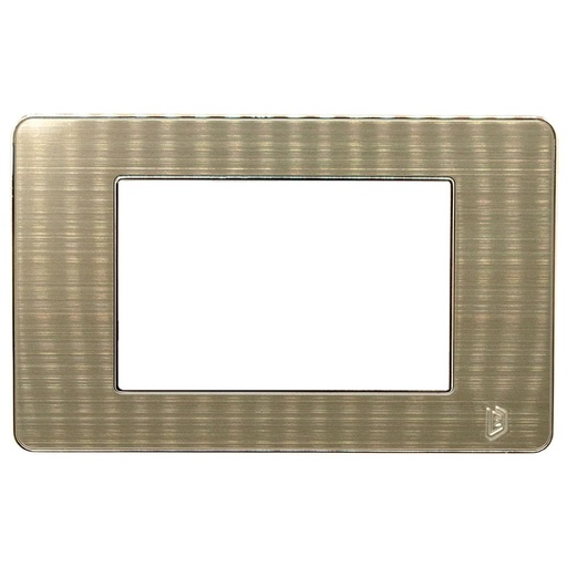 [13963] TAPA LUXOR DORADO PLATA INOXIDABLE Y BORDE COBRIZADO DUKE ENERGY (V3-02AMD)