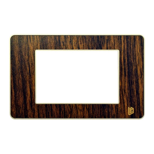 [13164] TAPA LUXOR MADERA OSCURO CUADRADA BORDE DORADO DUKE ENERGY (V3-02MO)