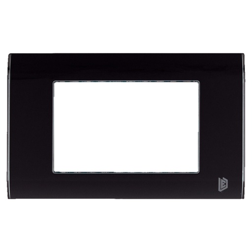 [13931] TAPA LUXOR NEGRA BRILLANTE Y BORDE CROMADO DUKE ENERGY (V3-02AN)