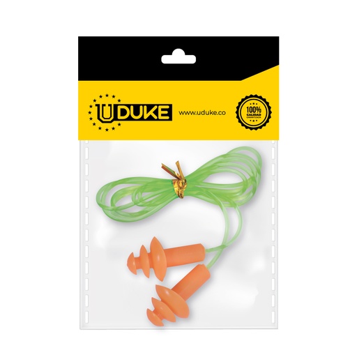 [10809K] TAPA OIDOS CUERDA PLASTICA PQT X 1 UDUKE