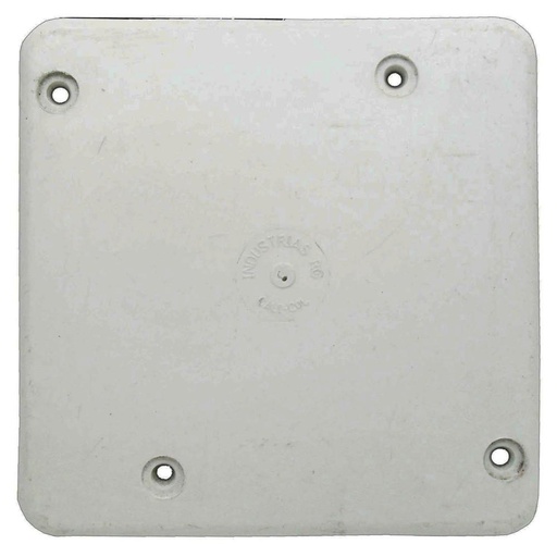 [1675] TAPA PLASTICA CIEGA 4X4 BLANCA R/G