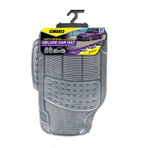 [20905] TAPETE PARA AUTO PVC T/PESADO X3 GRIS CRISTAL (109831)