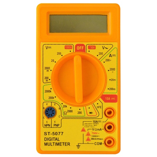 [1711] TESTER DIGITAL AMARILLO CON PITO (DT830D)